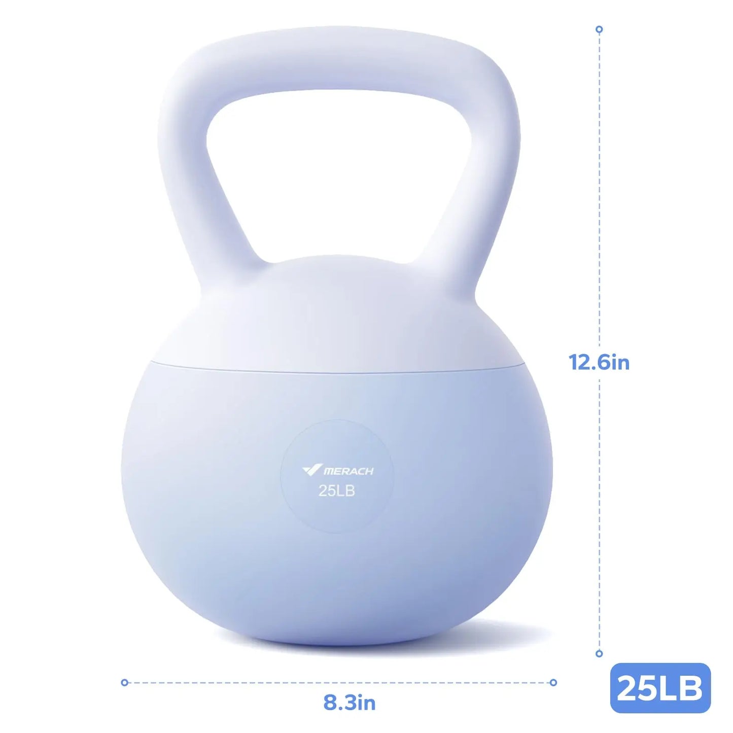 MERACH Soft Kettlebell Non-Slip Wide-Grip Handle Cushioned Horizontal Base Filled with Fine Mineral Sand Premium Kettle Bell