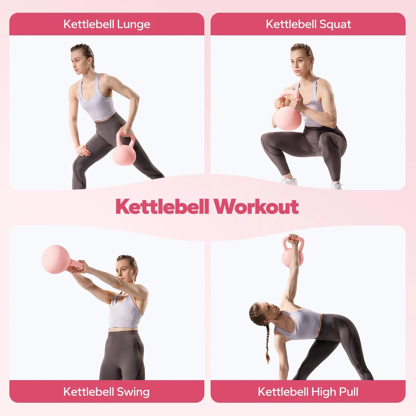 MERACH Soft Kettlebell Non-Slip Wide-Grip Handle Cushioned Horizontal Base Filled with Fine Mineral Sand Premium Kettle Bell