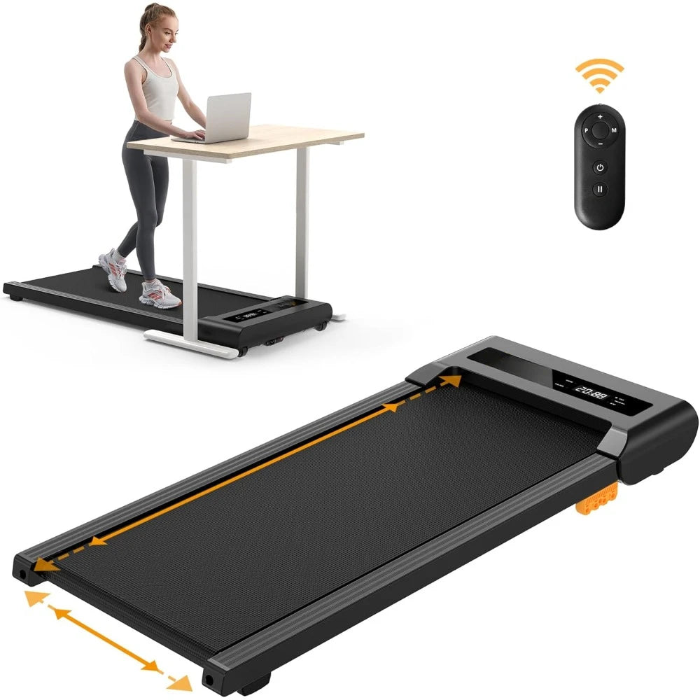 Walking Pad, 2.5HP Under Desk Treadmill for Home Office, 300 Lbs Capacity Portable Treadmill with Remote Control & LED Display